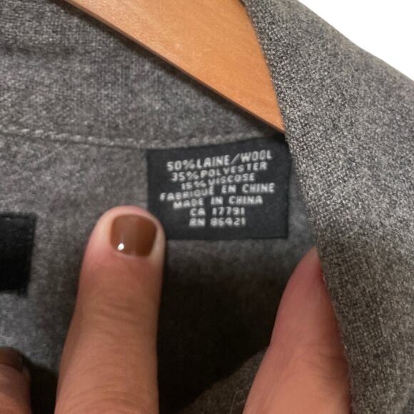 i.am Brand Wool-Blend Shacket‎ - Gray, Size Medium - Picture 4 of 5